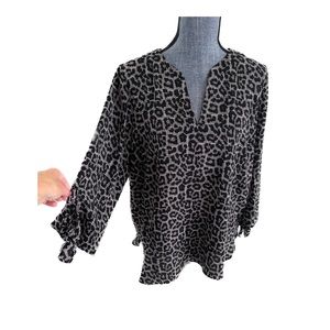 NWT Michael Kors Leopard Print Tunic Top